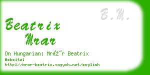 beatrix mrar business card